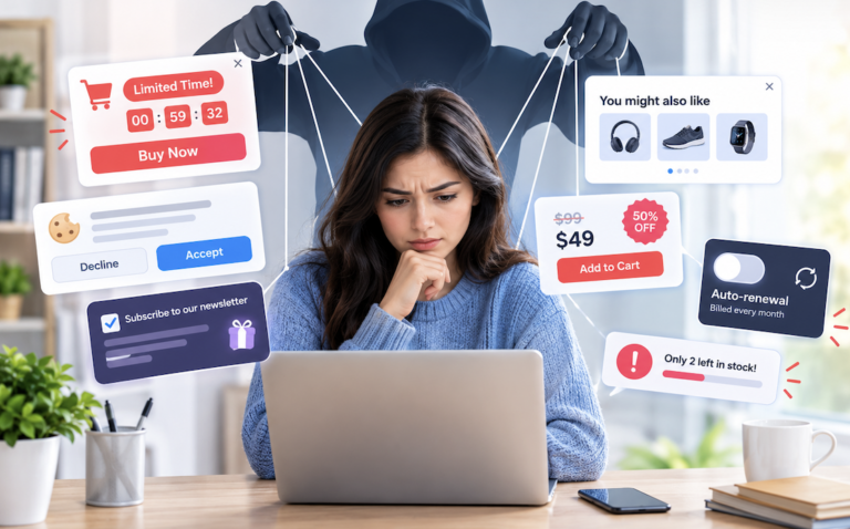 Dark Patterns: Exposing the Manipulative Design Tactics Behind Online Interfaces Dark Patterns Exposing the Manipulative Design Tactics Behind Online Interfaces